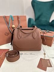 Loro Piana Happy Day Sesia Micro Leather In Brown - 1