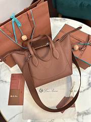 Loro Piana Happy Day Sesia Micro Leather In Brown - 6
