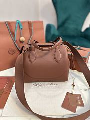 Loro Piana Happy Day Sesia Micro Leather In Brown - 3