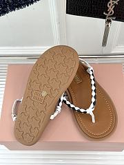 Miumiu 25s Spring Sandals In White/black - 2