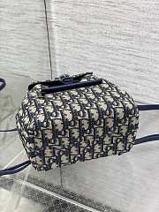 Dior Mini Backpack Oblique In Dark Blue - 6