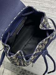 Dior Mini Backpack Oblique In Dark Blue - 5