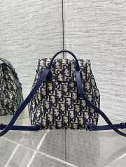 Dior Mini Backpack Oblique In Dark Blue - 3