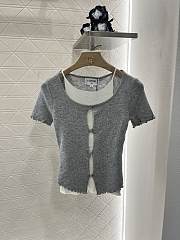 Chanel Two-piece hollow knitted short sleeves in gray - 1
