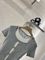 Chanel Two-piece hollow knitted short sleeves in gray - 3