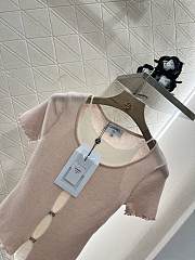 Chanel Two-piece hollow knitted short sleeves in pink - 6