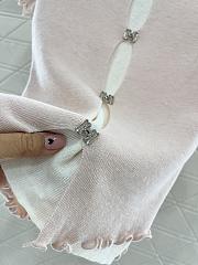 Chanel Two-piece hollow knitted short sleeves in pink - 5