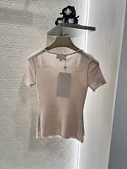 Chanel Two-piece hollow knitted short sleeves in pink - 4