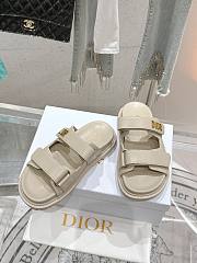 Dior Dioract Slide Lambskin In Beige - 1