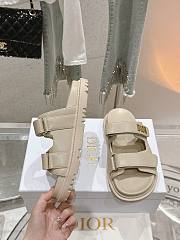 Dior Dioract Slide Lambskin In Beige - 4