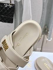 Dior Dioract Slide Lambskin In Beige - 3