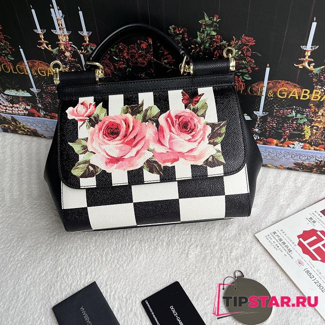 Dolce & Gabbana Dauphine Print Checker Rose Medium Miss Sicily - 1