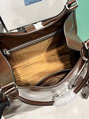 Prada Large Leather Tote Bag In Brown - 6