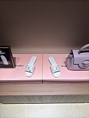 LV x TM 6AM Flat Mule in white - 2