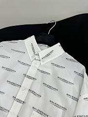 Balenciaga shirt White poplin white - 5