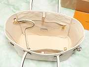 Louis Vuitton Neverfull MM Monogram Empreinte Leather Creme M46676 - 3