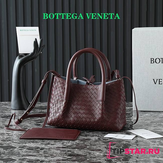 Bottega Veneta BV Mini pinacoteca tote bag in burgundy - 1