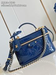 Louis Vuitton Vanity Chain Pouch Monogram Vernis In Sapphire Blue - 1