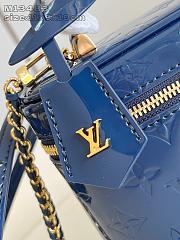 Louis Vuitton Vanity Chain Pouch Monogram Vernis In Sapphire Blue - 5