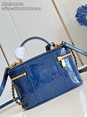 Louis Vuitton Vanity Chain Pouch Monogram Vernis In Sapphire Blue - 4