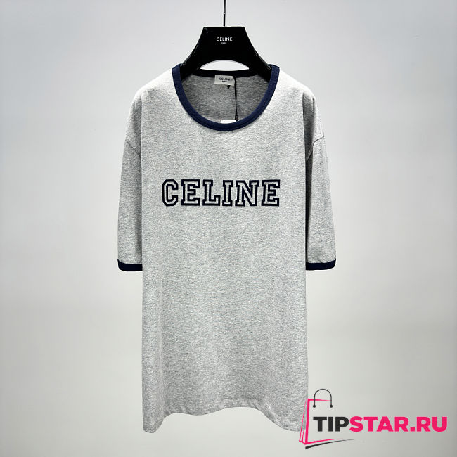 Celine flocked print crew neck short sleeves - 1