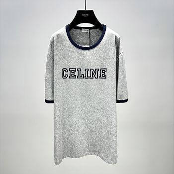 Celine flocked print crew neck short sleeves