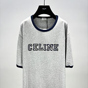 Celine flocked print crew neck short sleeves - 3