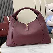 Gucci Softbit large top handle bag Rosso Ancora red grainy leather - 4