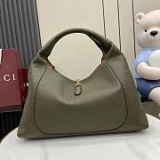 Gucci Softbit large top handle bag Green grainy leather - 4