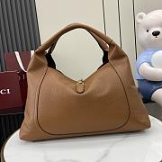 Gucci Softbit large top handle bag Brown grainy leather - 5
