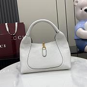 Gucci Softbit medium top handle bag White grainy leather - 3
