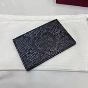 Gucci Maxi GG card case in dark grey and black leather - 5