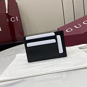 Gucci Maxi GG card case in dark grey and black leather - 4