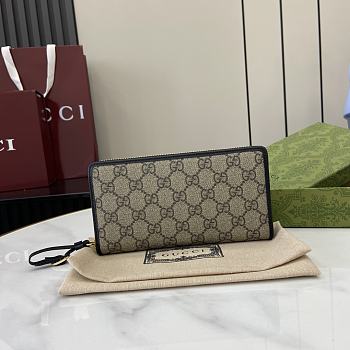 Gucci GG Emblem Calfskin Supreme Monogram Wallet