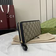 Gucci GG Emblem Calfskin Supreme Monogram Wallet - 6