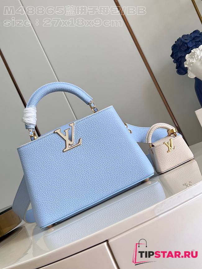 Louis Vuitton Capucines BB Taurillon Leather In Blue M48865 - 27 x 18 x 9cm - 1