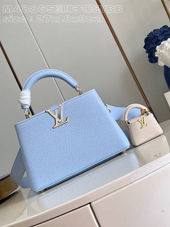 Louis Vuitton Capucines BB Taurillon Leather In Blue M48865 - 27 x 18 x 9cm