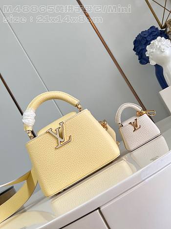 Louis Vuitton Capucines Mini Taurillon Leather In Yellow M48865