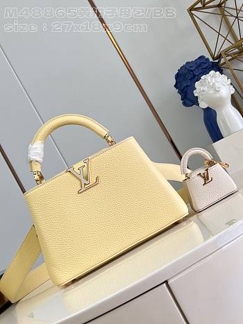 Louis Vuitton Capucines BB Taurillon Leather In Yellow M48865 - 27 x 18 x 9cm