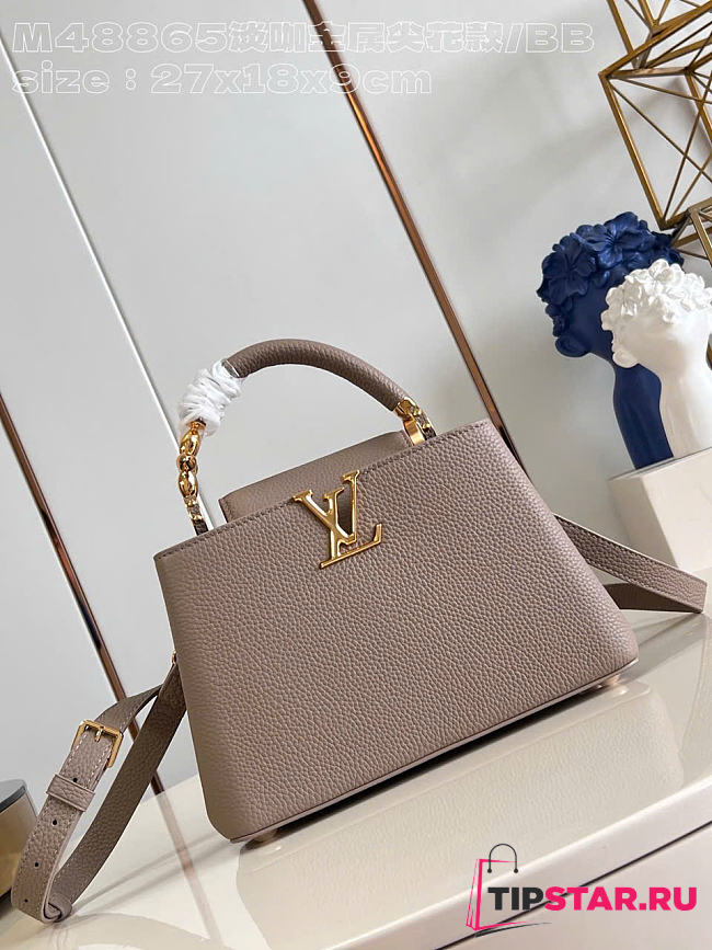 Louis Vuitton Capucines BB Taurillon Leather In Beige M48865 - 27 x 18 x 9cm - 1