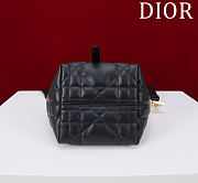 Dior Small Dior Toujours Vertical Tote Bag Black Macrocannage Calfskin - 3