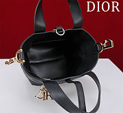 Dior Small Dior Toujours Vertical Tote Bag Black Macrocannage Calfskin - 2