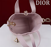 Dior Small Dior Toujours Vertical Tote Bag Pink Macrocannage Calfskin - 4