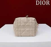 Dior Small Dior Toujours Vertical Tote Bag Powder Beige Macrocannage Calfskin - 6