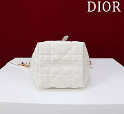 Dior Small Dior Toujours Vertical Tote Bag Latte Macrocannage Calfskin - 4
