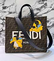 FENDI x FRGMT x POKÉMON Brown FF Print Canvas Bag - 1