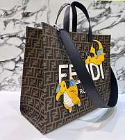 FENDI x FRGMT x POKÉMON Brown FF Print Canvas Bag - 5