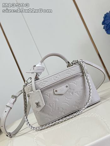 Louis Vuitton Vanity Chain Pouch Monogram Empreinte In White