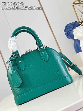 Louis Vuitton Alma bb epi leather green M40302