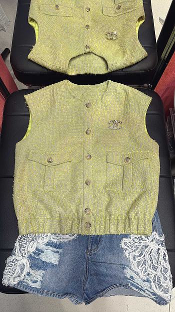 Chanel Popular plaid vest fabric 02